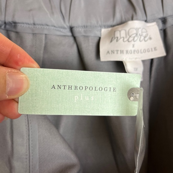 NWT Mare Mare Anthropologie Skirt Plus 1X Gray Cotton Button Front Utility Midi - Picture 4 of 12